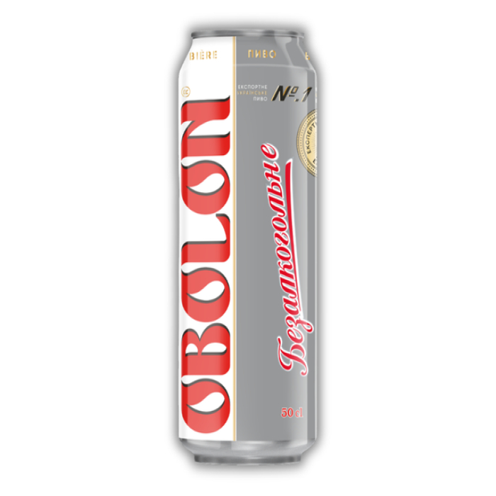 בירה OBOLON ללא אלכוהול בפחית 500 מייל