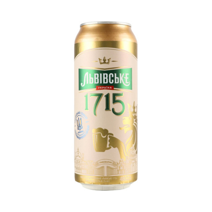 לביבסקה 1715 - בירה בהירה בפחית 480 מ"ל