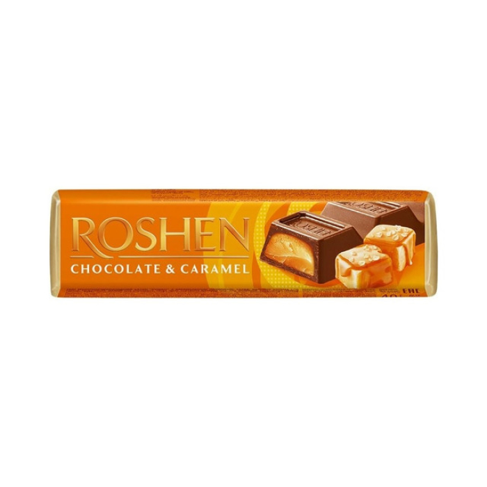 Roshen chocolate bar filled with caramel cream 40 g (30*6)