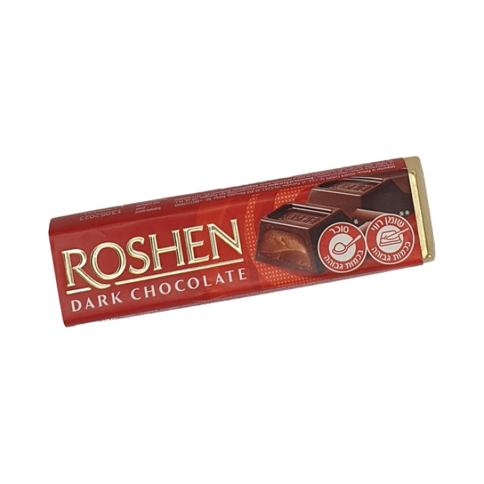 Roshen dark chocolate bar filled with chocolate cream (43 g) (30*6)