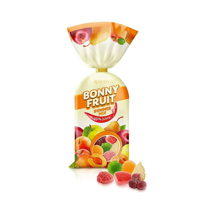 Roshan gummy candies "Boni Fruit" in fruit flavors 200 g (SUMMER MIX (18