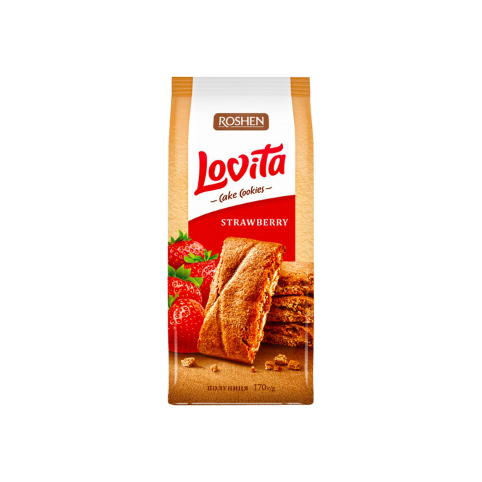 Cookies with strawberry filling 168 g LOVITA (16)