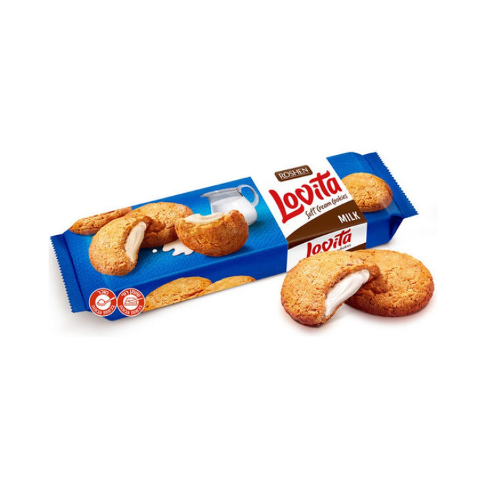 Roshen "LOVITA" cookies with milk cream 127 g (18)