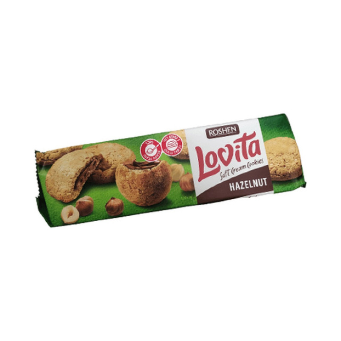 Roshen "LOVITA" cookies with nut cream filling 127 g (18)