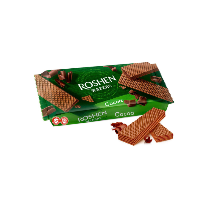 Roshen waffle with cocoa flavor 216g'