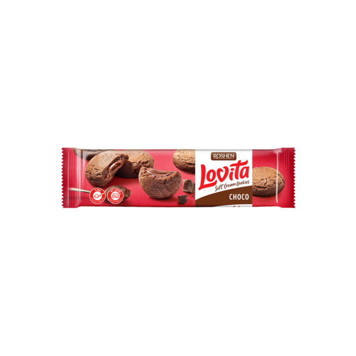 Roshen cookies with chocolate cream 127 g LOVITA