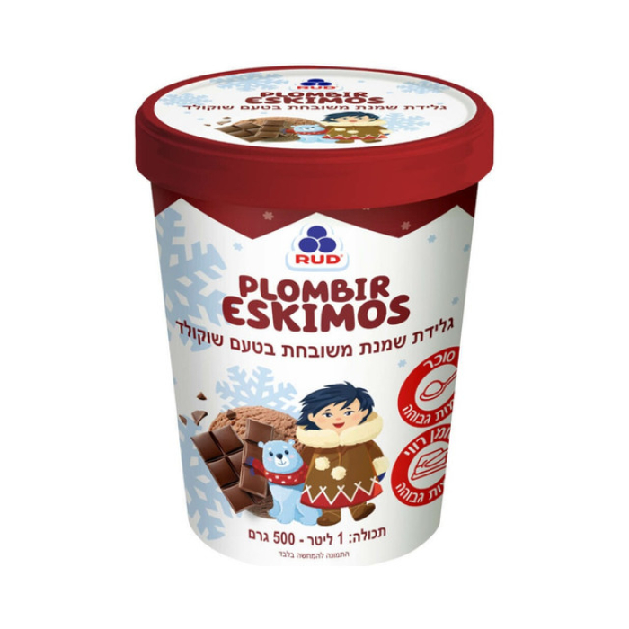Premium cream ice cream in chocolate flavor "Eskimos" 500g