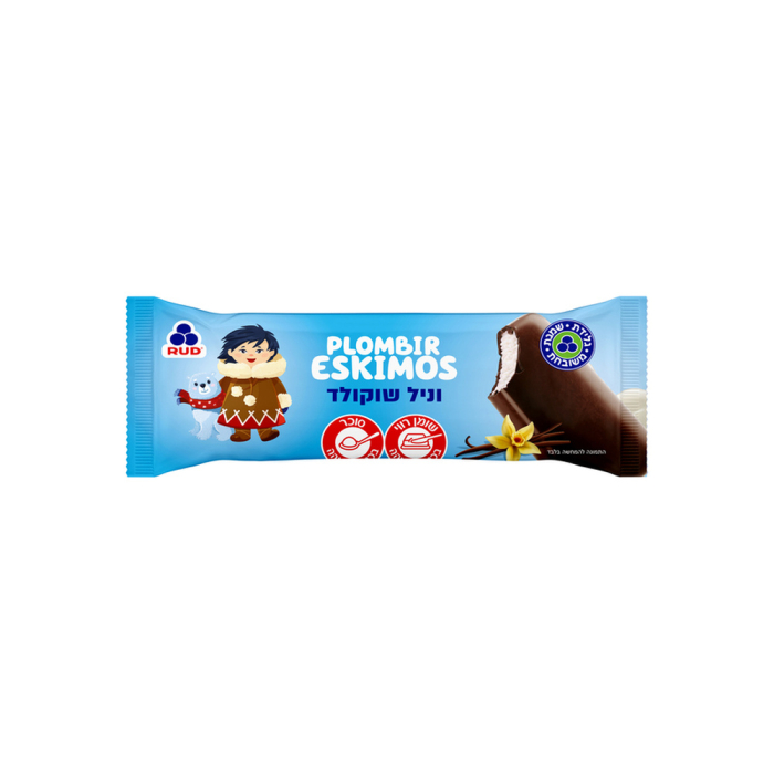 Ice cream "Eskimos" vanilla flavor chocolate coating 70 g (RUD(36