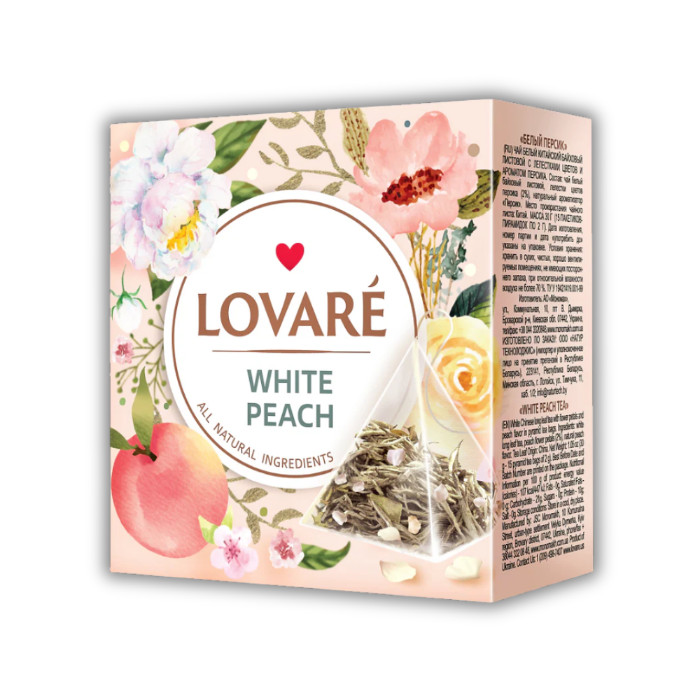 Lovare White Peach white tea with peach flavor 30 grams