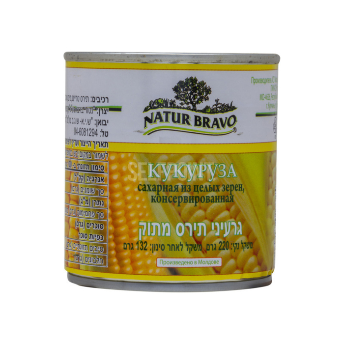 Sweet corn kernels in can Bravo 220g 1/15 4840748003125