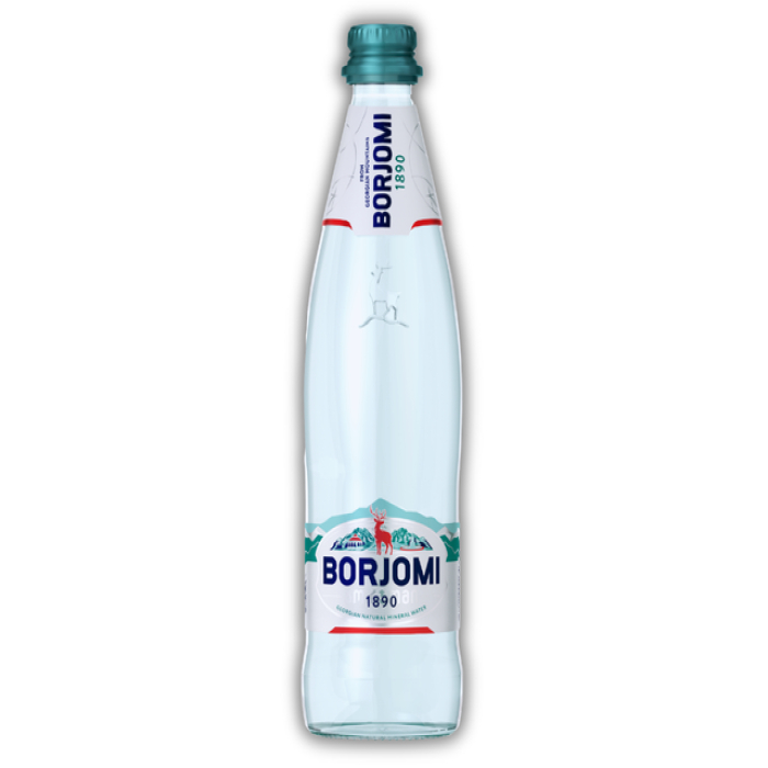 Borjomi natural mineral water 500ml glass