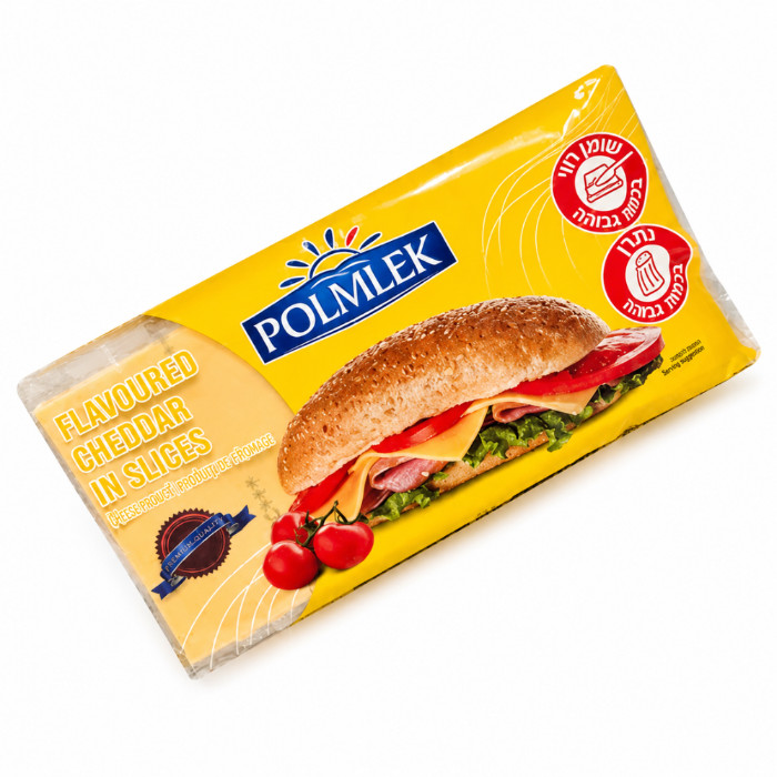 Polmlek cheese-like product with cheddar flavor slices 25% 2×160 grams