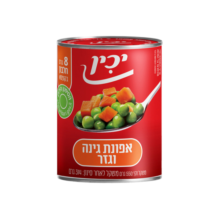 Garden peas and carrots Yachin canned 550 grams