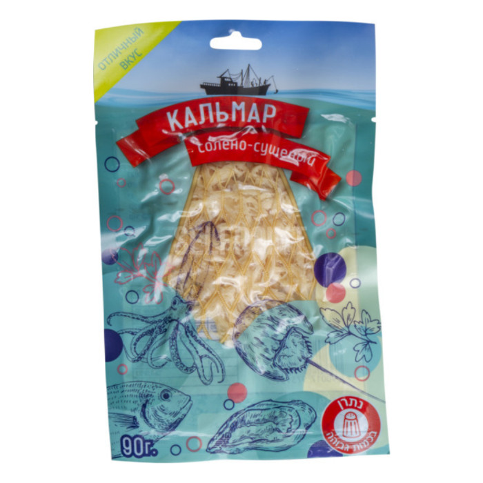 Кальмар солёно-сушёный стружка 90 г