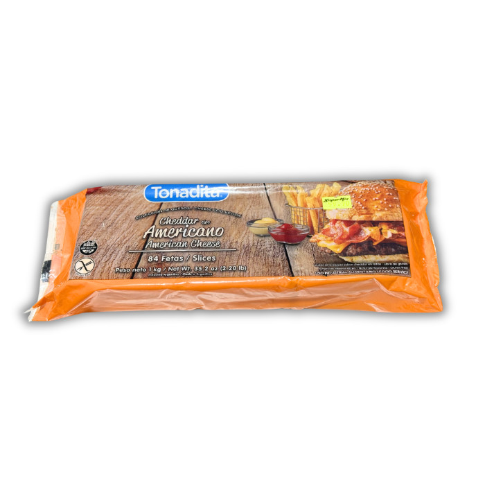 גבינה מותכת Tonadita American Cheese בטעם צדר פרוסות 1 קג