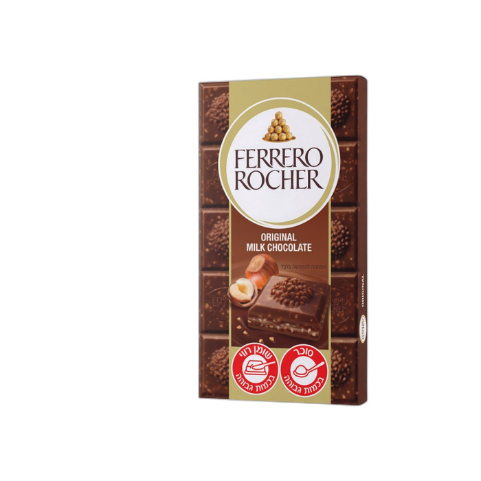 FERRERO ROCHER שוקולד חלב 90 גרם