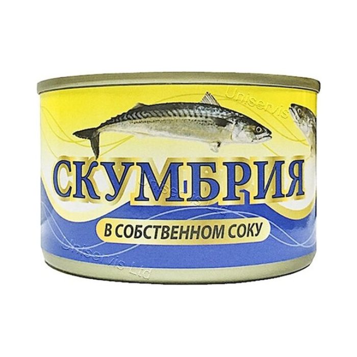 Mackerel fish preserves in brine 1/24/240 TAI