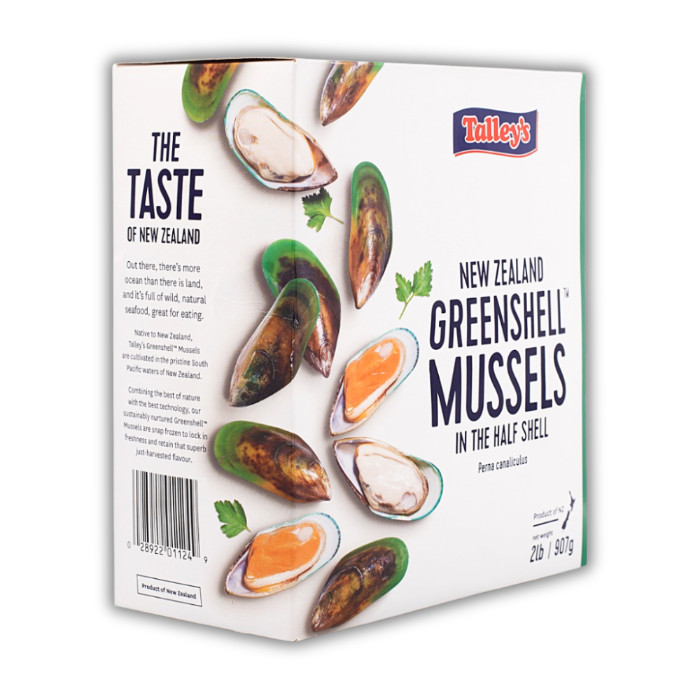 Talley's моли Greenshell в половинной раковине 1 киль
