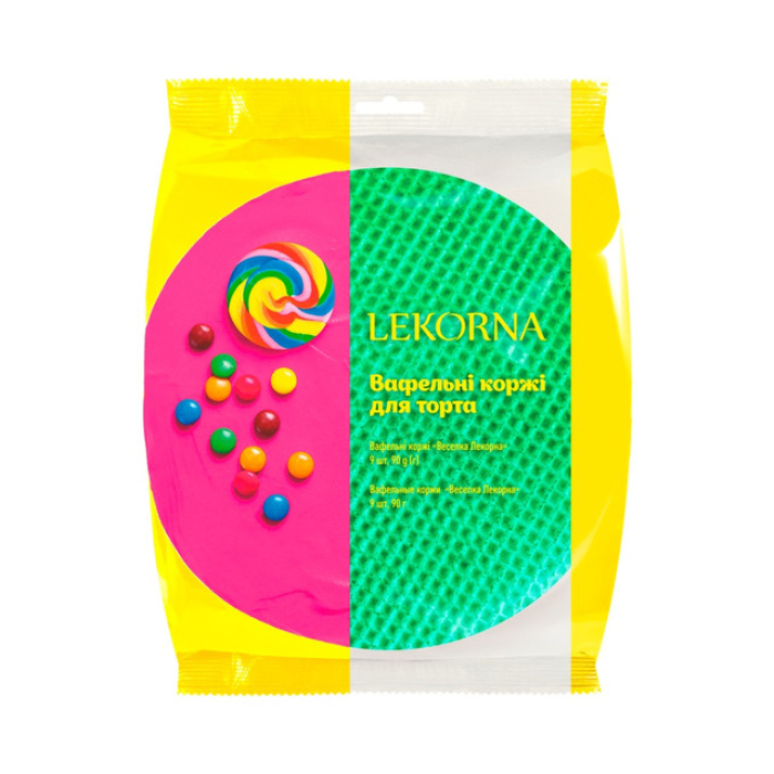 Korona Keshet - round colorful waffle leaves 90 grams