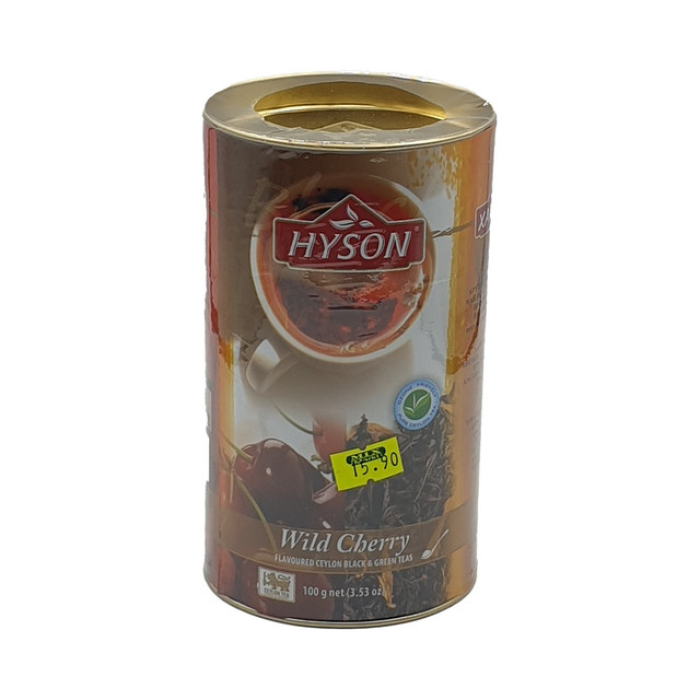 HYSON long leaf black tea with cherry in tin packaging 100g` 1/24