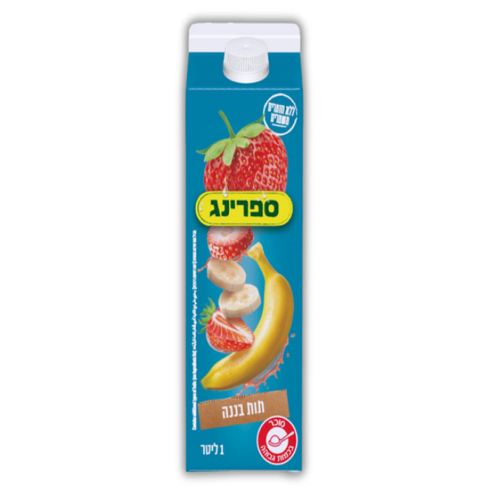 ספרינג נקטר תות בננה 1 ליטר