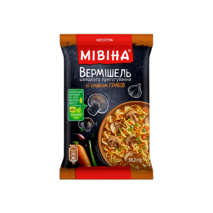 Mivina noodles for quick preparation with mushroom flavor 59.2 grams