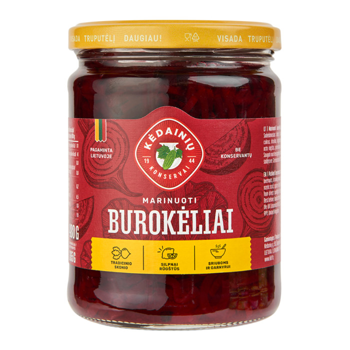 Pickled Beetroot Kedainiu Konservai 480 grams