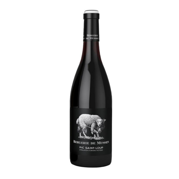 Dry red wine Bergerie de Mussen Pic Saint-Loup 750 ml