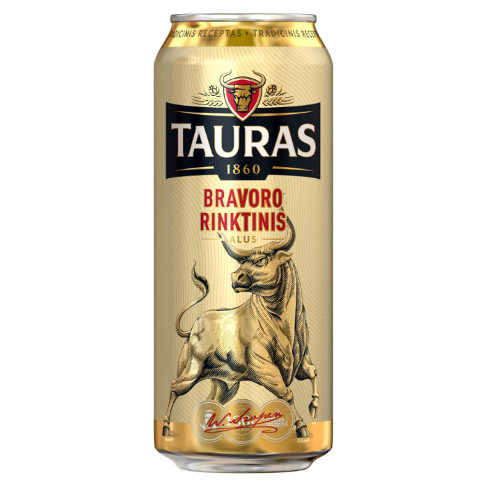 Пиво Tauras Bravoro Rinktinis 5% 500 мл