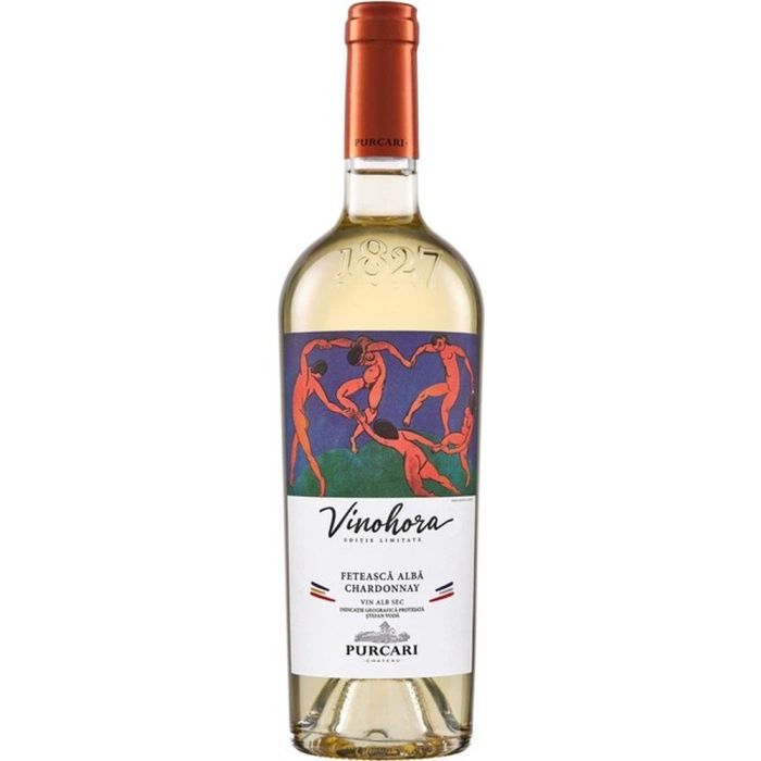 Вино Purcari Vinohora Fetească Albă и Chardonnay белое