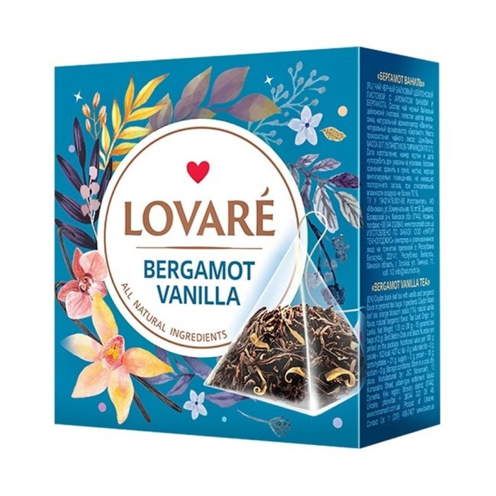 Чай чёрный Lovaré Bergamot Vanilla с бергамотом и ванилью 30 г