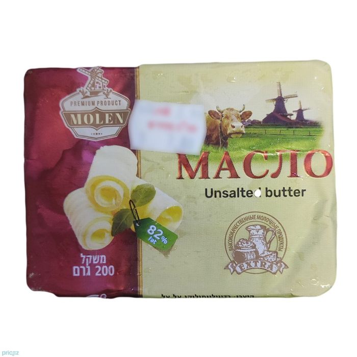 Масло сливочное несолёное Molen 82% 200 г