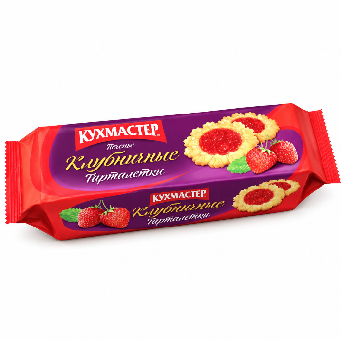Печенье Кухмастер «Тарталетки клубничные» 240 г