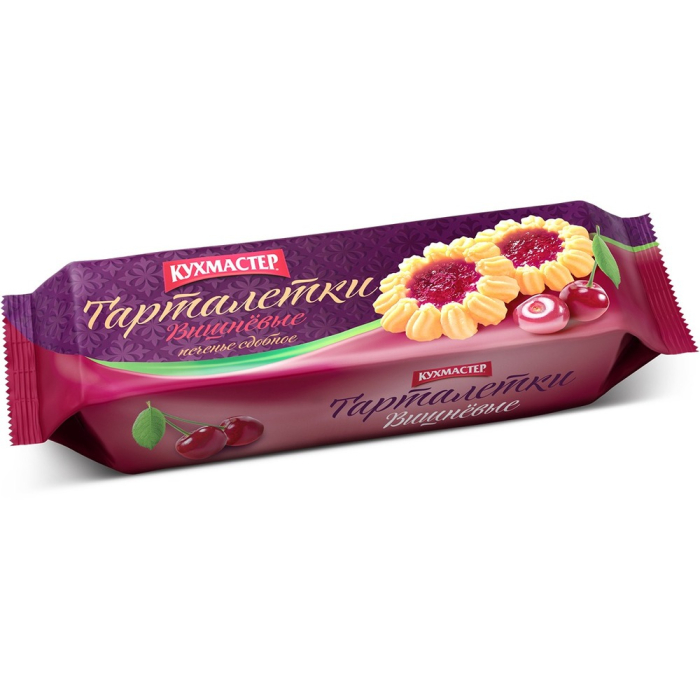 Печенье Кухмастер Тарталетки вишнёвые 240 г