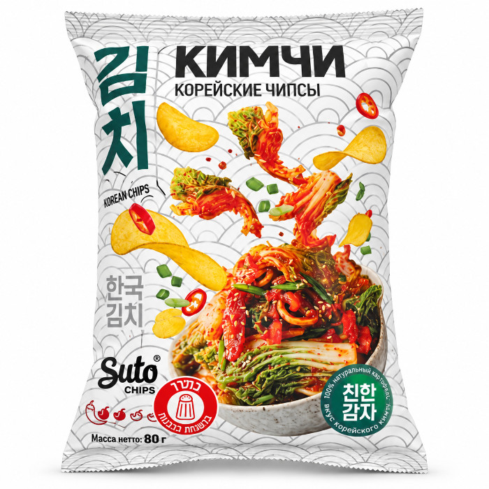 Чипсы корейские Suto кимчи 80 г