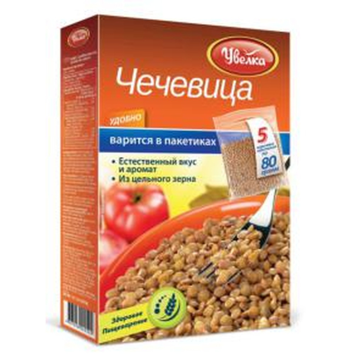 Чечевица Увелка в пакетиках 5×80 г