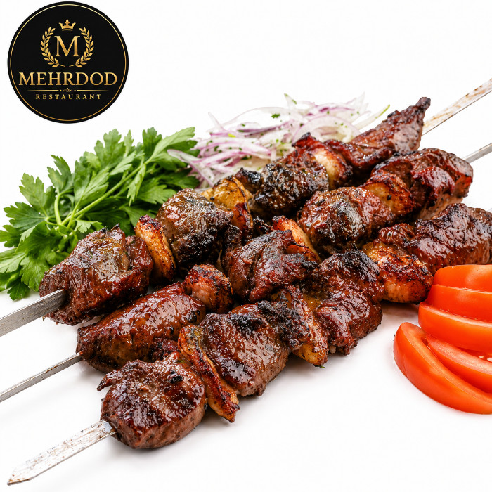 chunked beef shashlik