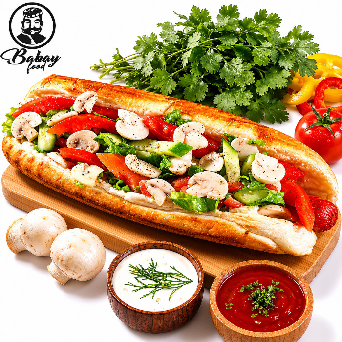 HOT DOG WITH MUSHROOMS