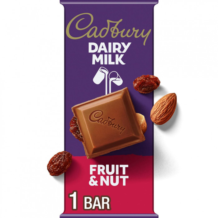КОНДИТЕРСКИЕ ИЗДЕЛИЯ CADBURY DAIRY MILK с фруктами и орехами, молочный шоколад