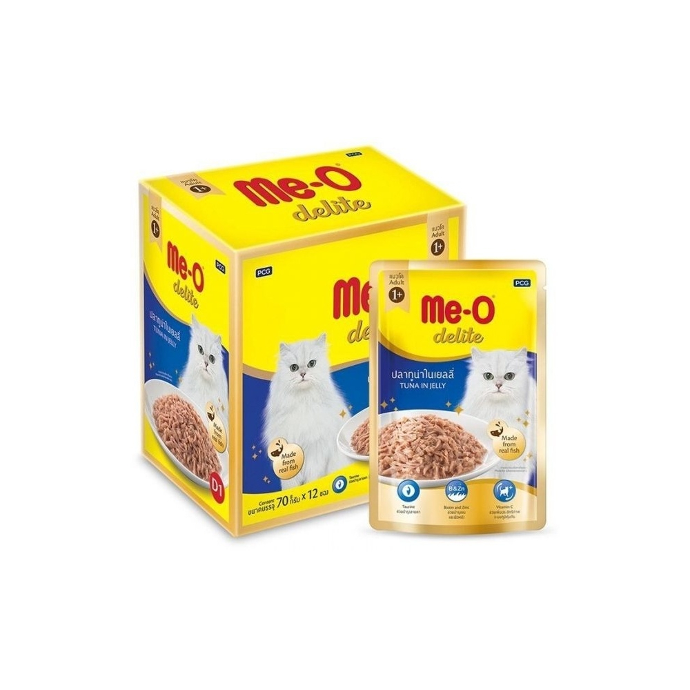 Me-O Delite кусочки в желе тунец 70 г 12 шт KZ5CAP9370