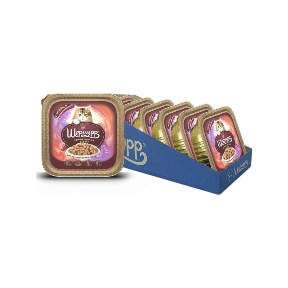 Шермурр кусочки в желе индейка 100 г 16 шт AZ00224