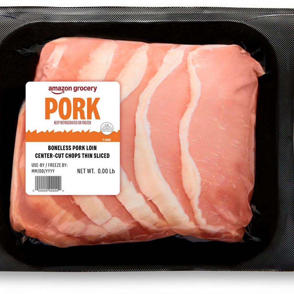 Pork Loin Center-Cut Chops Thin-Sliced, Boneless