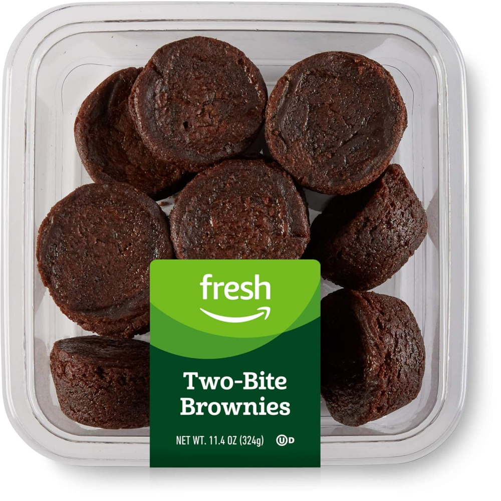 Amazon Fresh Brand, Two Bite Brownies, 12 Count (Frozen)