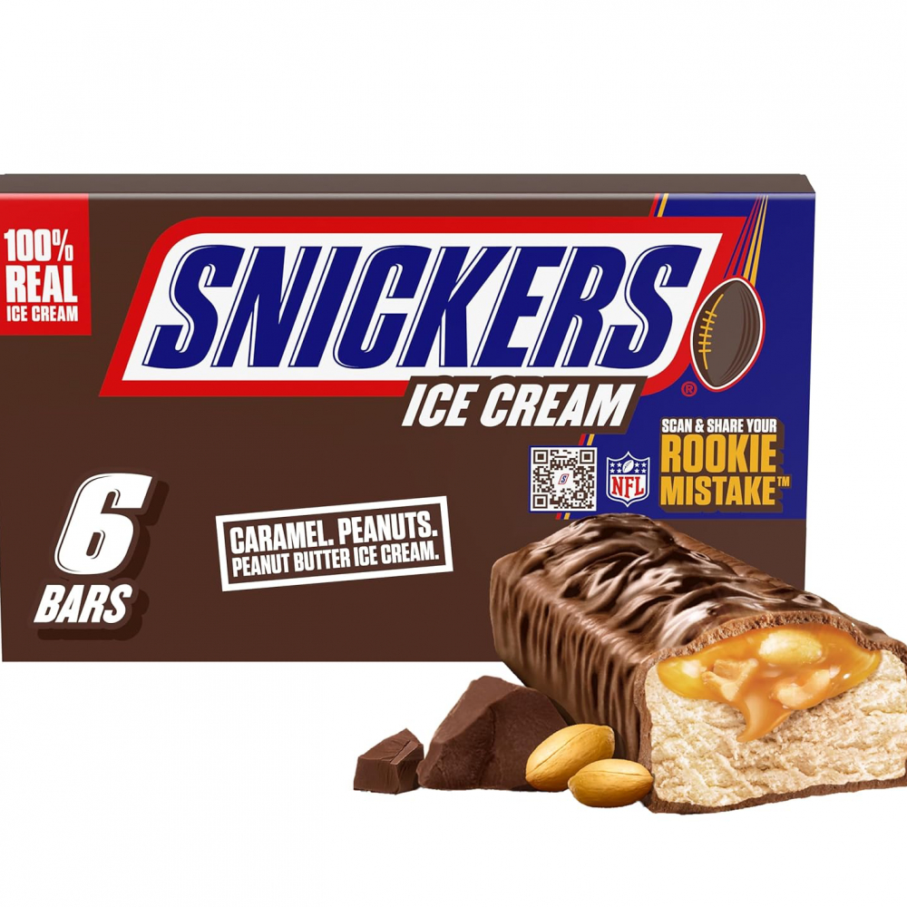 Barras de helado Snickers, 6 unidades
