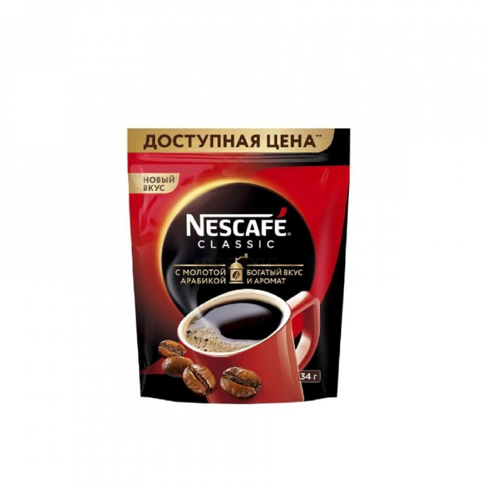 Кофе NESCAFE CLASSIC Молотая Арабика 34гр М/у