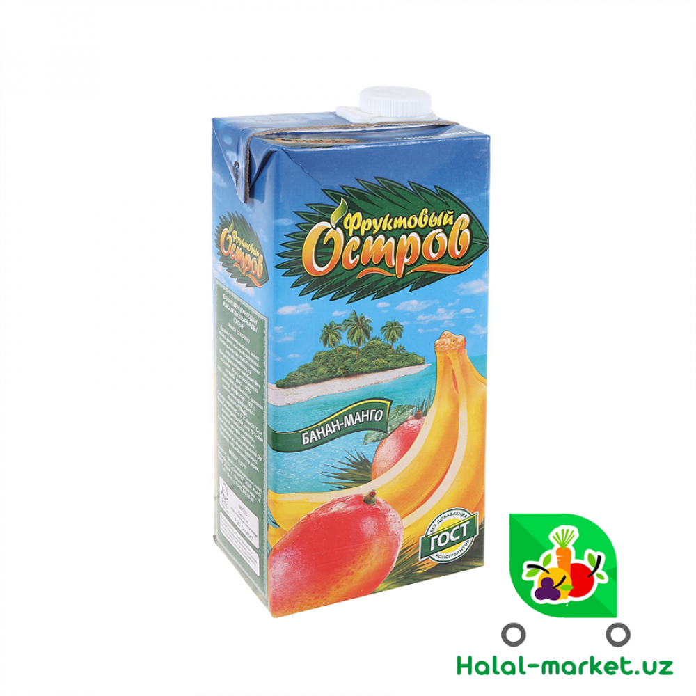 Сок ФРУКТОВЫЙ ОСТРОВ Банан-Манго 0,93л
