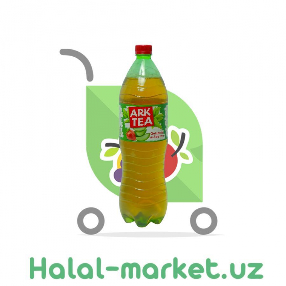 Холодный чай зеленый ARK TEA Клубника,Алоэ Вера 1,5л