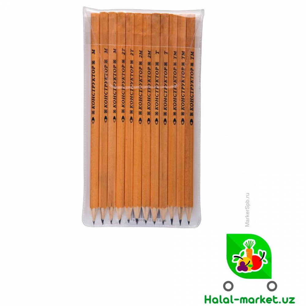 Карандаш КОНСТРУКТОР для чертежных работ 12шт