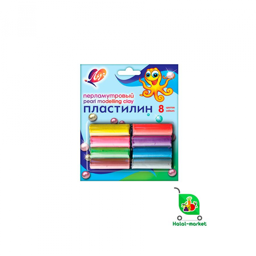 Пластилин Перломутровый 8цветов