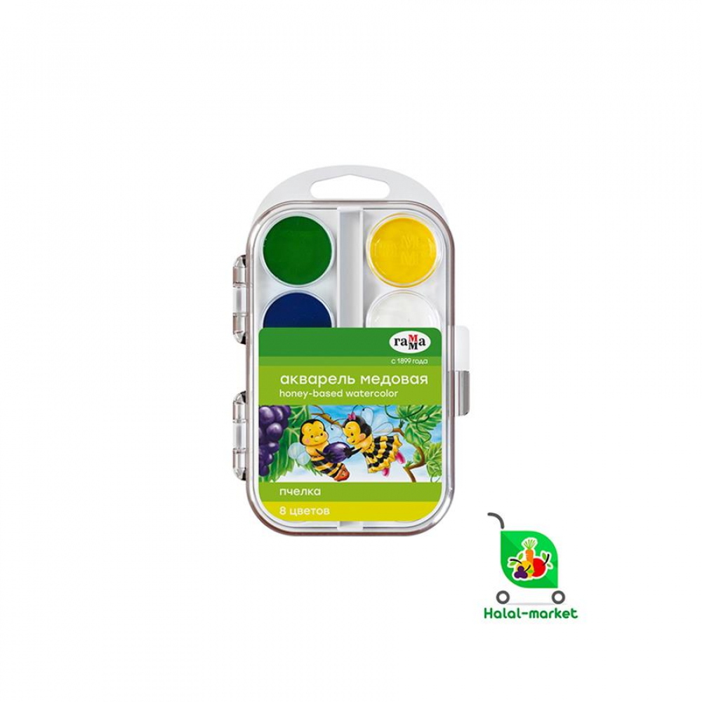 Акварель Гамма Пчёлка 8цветов
